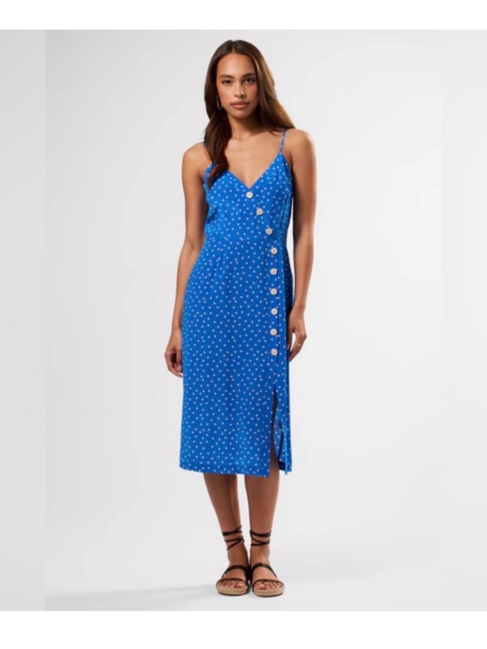 Amour Vert Lila button front dress. 100% washable silk.